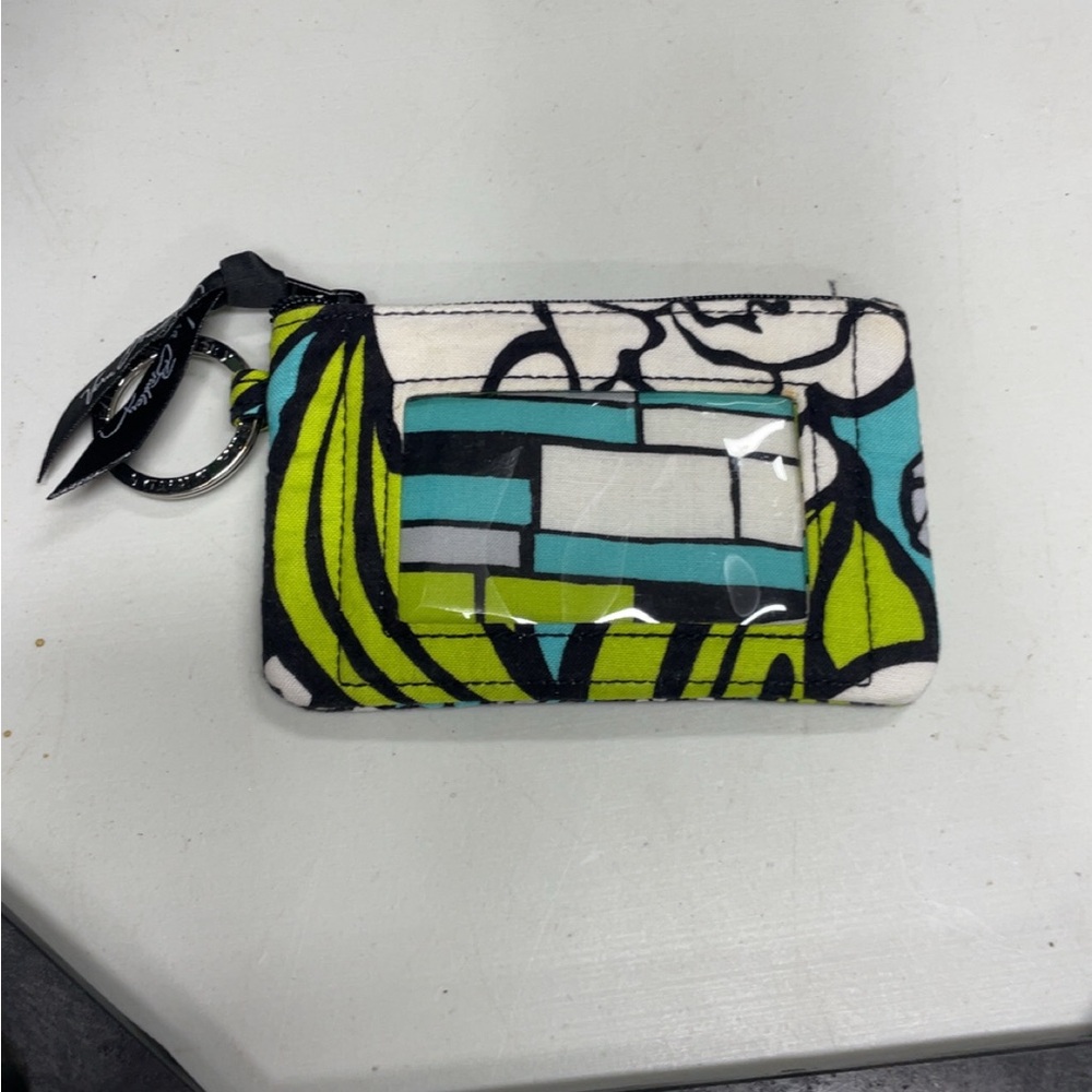 Vera Bradley Green and Blue Patterned ID Case